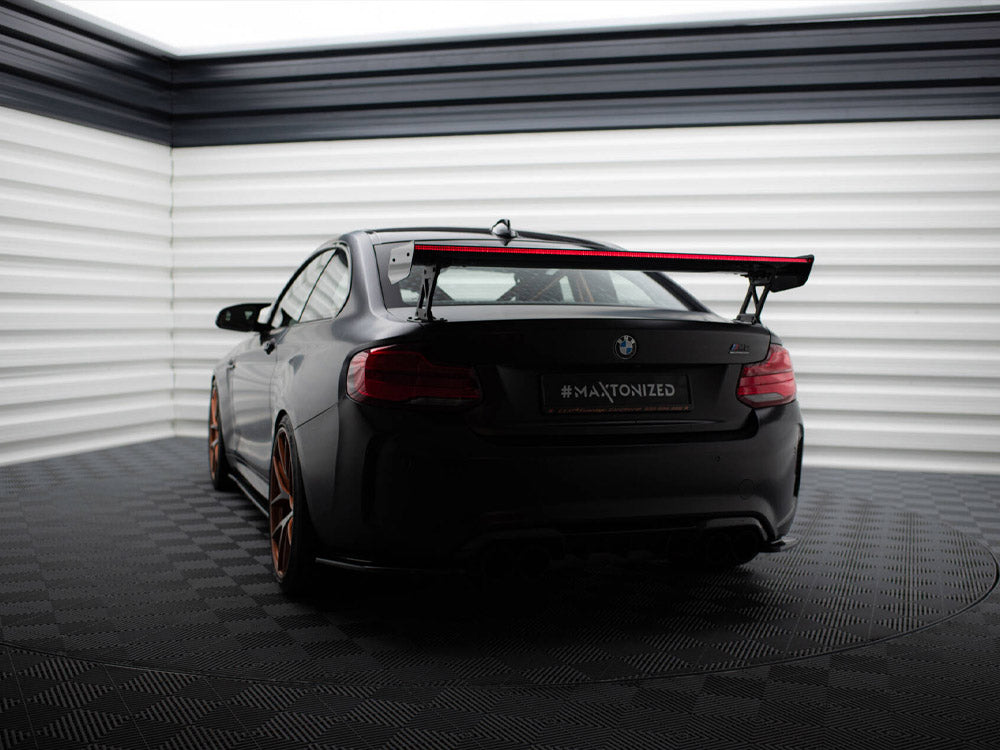 MAXTON DESIGN CARBON SPOILER WITH EXTERNAL BRACKETS UPRIGHTS + LED BMW M2 F87