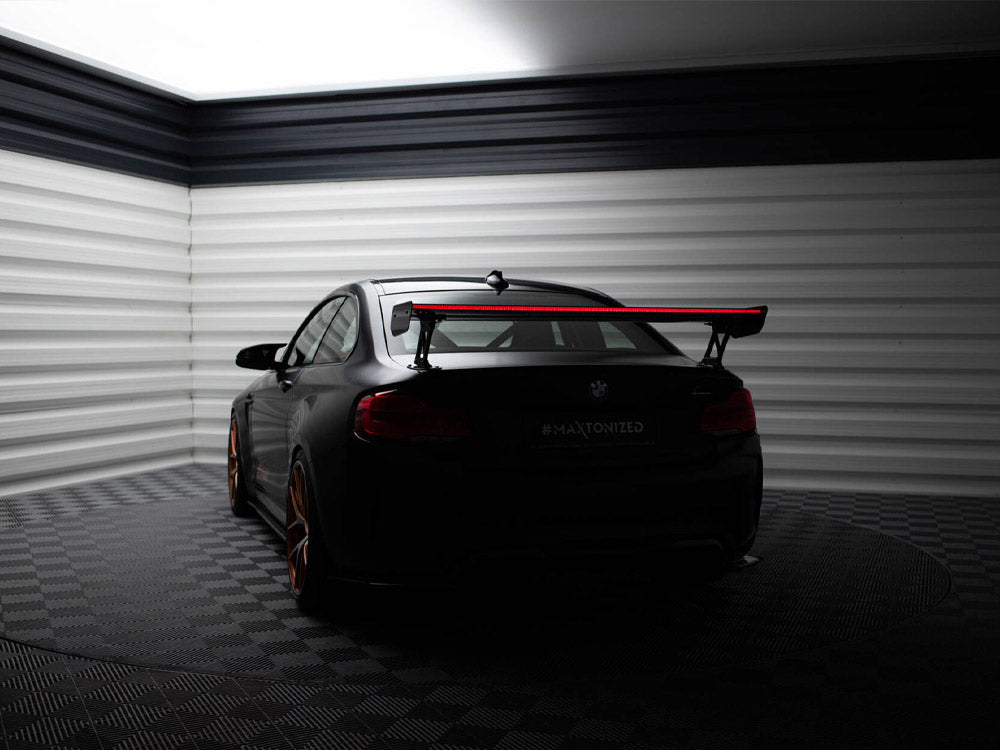 MAXTON DESIGN CARBON SPOILER WITH EXTERNAL BRACKETS UPRIGHTS + LED BMW M2 F87