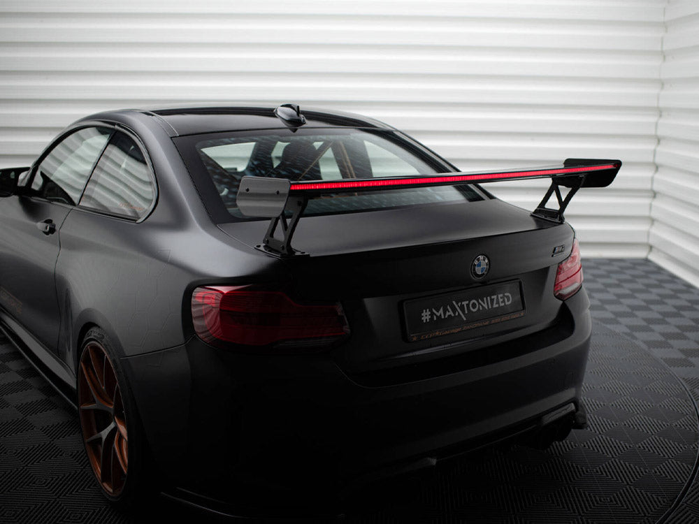 MAXTON DESIGN CARBON SPOILER WITH EXTERNAL BRACKETS UPRIGHTS + LED BMW M2 F87