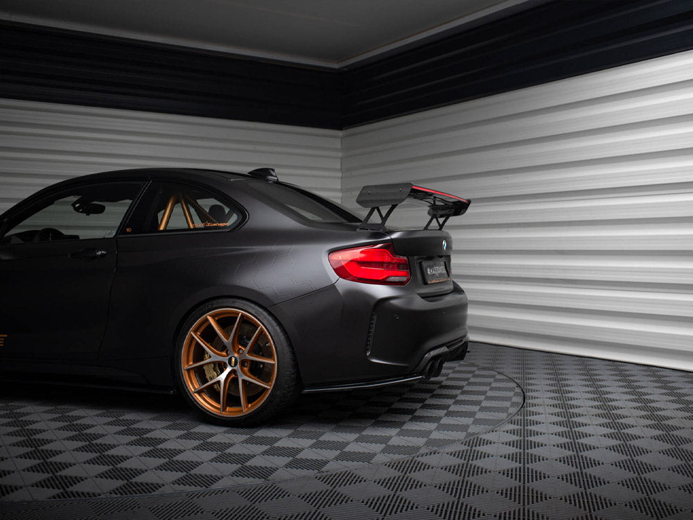 MAXTON DESIGN CARBON SPOILER WITH EXTERNAL BRACKETS UPRIGHTS + LED BMW M2 F87