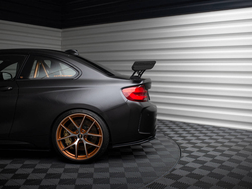 MAXTON DESIGN CARBON SPOILER WITH EXTERNAL BRACKETS UPRIGHTS + LED BMW M2 F87
