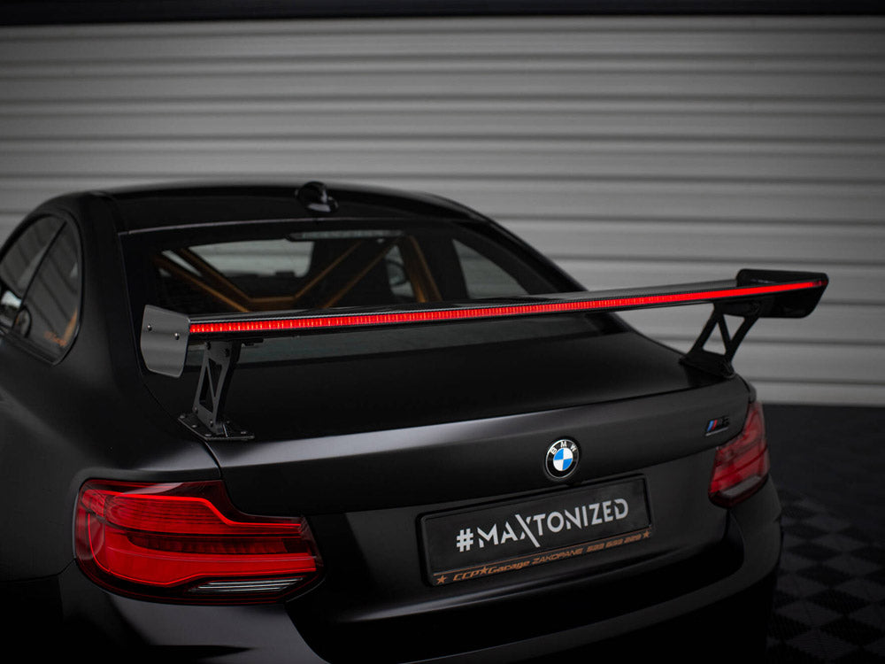 MAXTON DESIGN CARBON SPOILER WITH EXTERNAL BRACKETS UPRIGHTS + LED BMW M2 F87