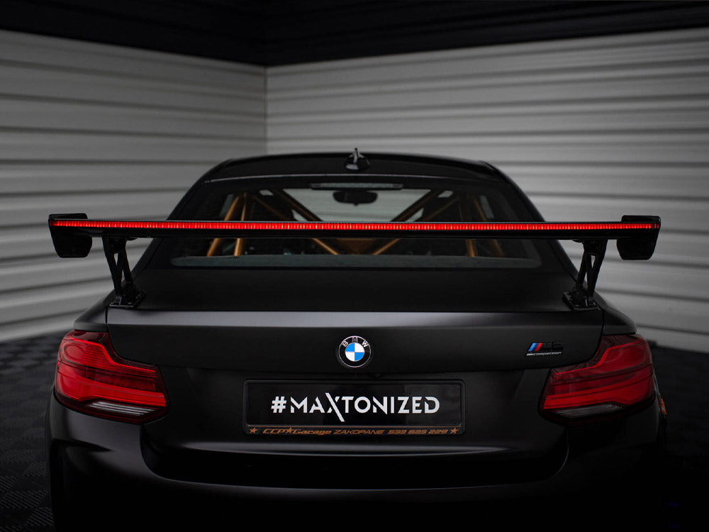MAXTON DESIGN CARBON SPOILER WITH EXTERNAL BRACKETS UPRIGHTS + LED BMW M2 F87