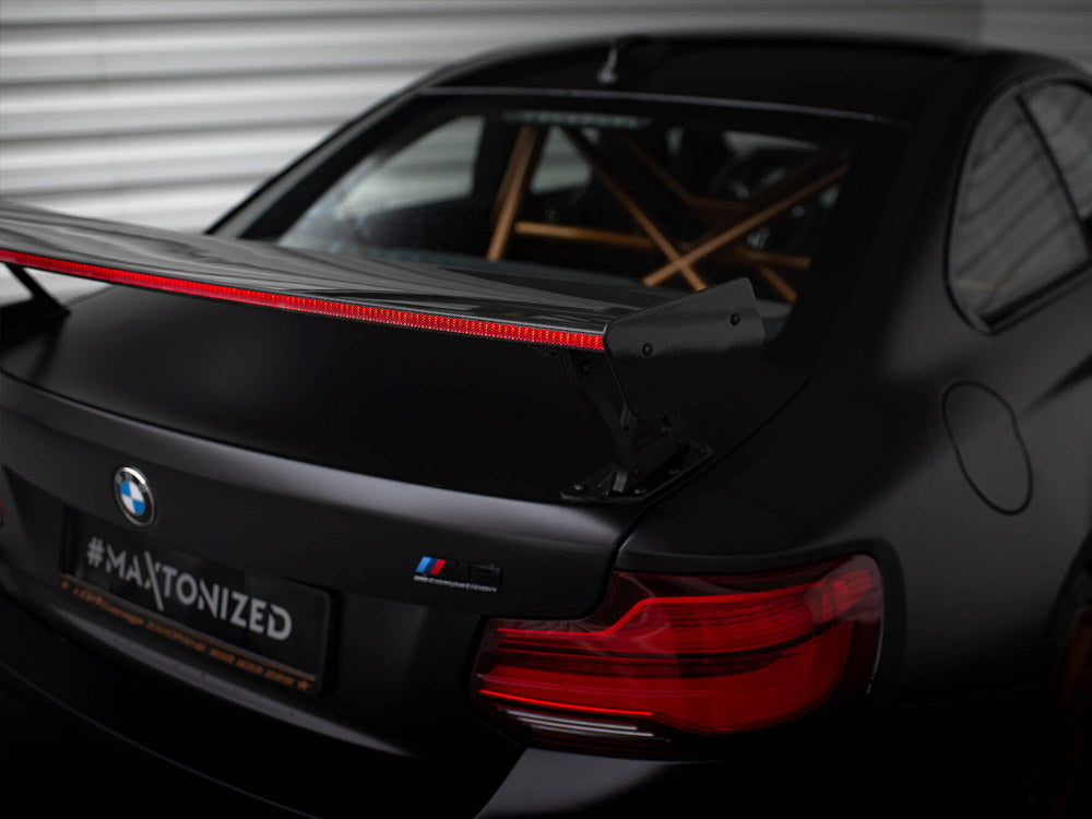 MAXTON DESIGN CARBON SPOILER WITH EXTERNAL BRACKETS UPRIGHTS + LED BMW M2 F87
