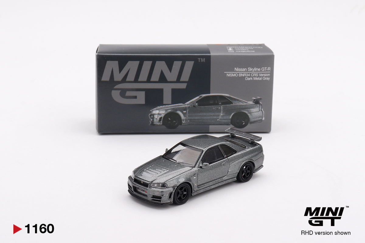 Mini GT – Nissan Skyline GT-R Dark Metal Gray R34 collectible model - MGT01160-R