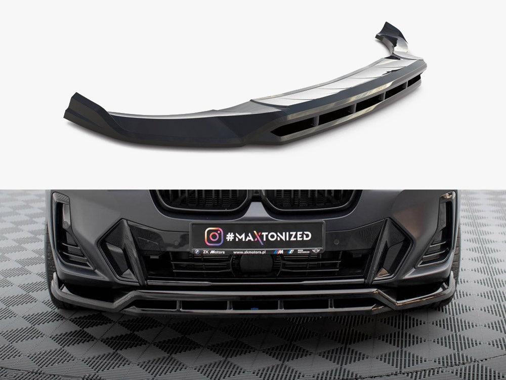 MAXTON DESIGN FRONT SPLITTER BMW X3 M-PACK G01 FACELIFT / iX3 M-PACK G08 FACELIFT — photo 1
