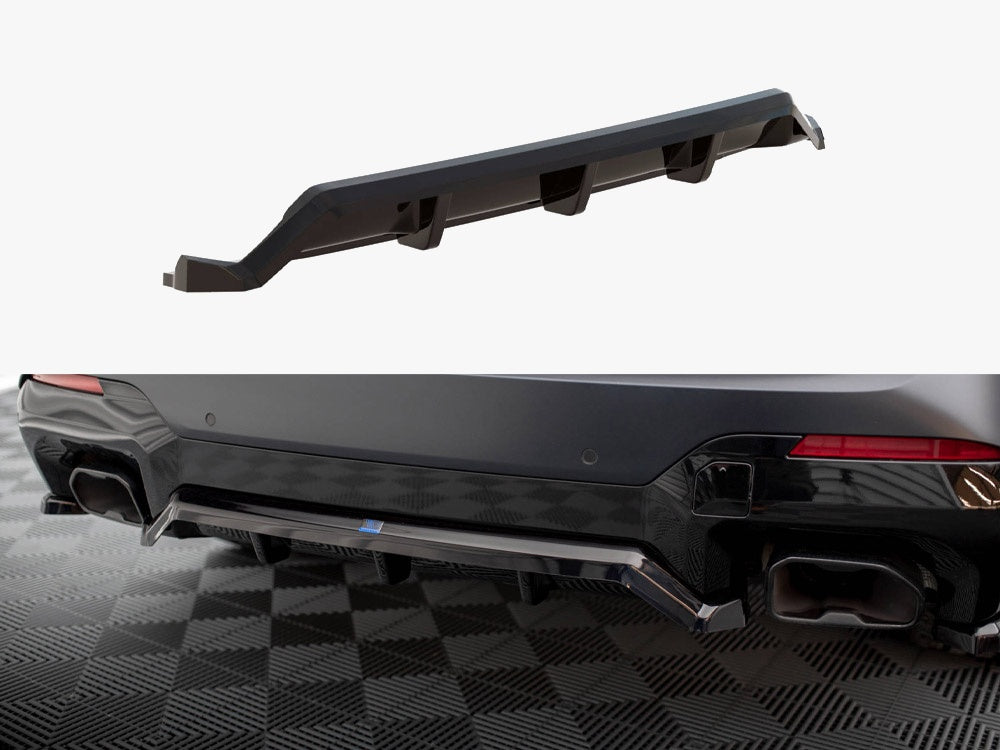 MAXTON DESIGN REAR SPLITTER VERTICAL BARS BMW X3 M-PACK G01 FACELIFT — photo 1