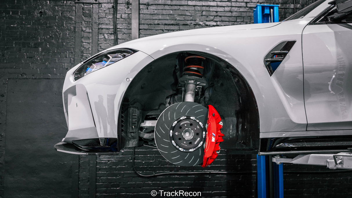 EBC RACING 2 PIECE LIGHTWEIGHT FLOATING GROOVED FRONT DISCS (BMW G80 M3)