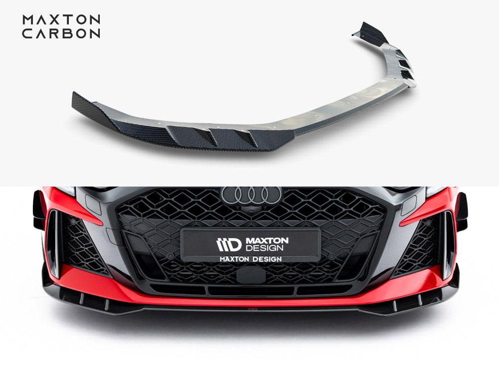 MAXTON DESIGN PREPREG CARBON FRONT SPLITTER AUDI RS3 8Y FACELIFT — photo 1