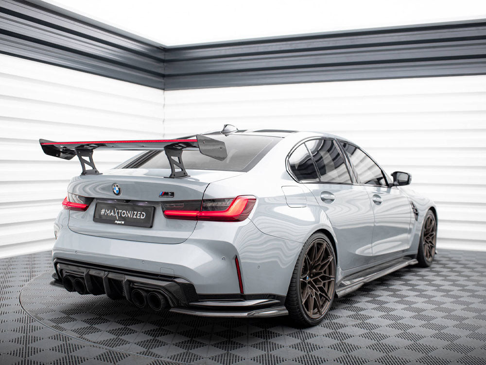 MAXTON DESIGN CARBON SPOILER WITH INTERNAL BRACKETS UPRIGHTS + LED BMW M3 G80 / M340I G20 / 3 M-PACK G20 / 3 STANDARD G20 — photo 5