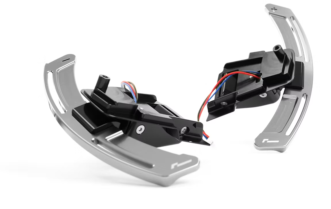 Racingline Magnetic Gearshift Paddles / MQB VW / Titanium / Mk7 - view 1