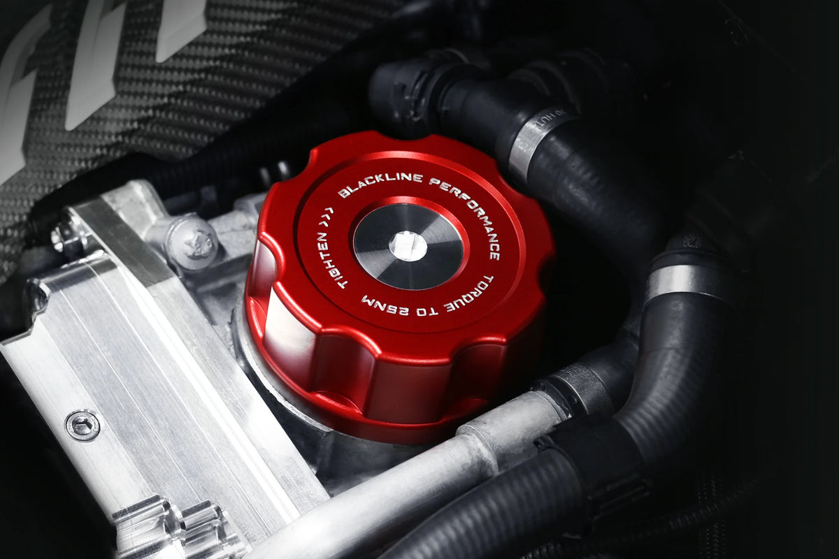 BMW F Series BLACKLINE Performance Edition RED Oil Filter Housing Cap