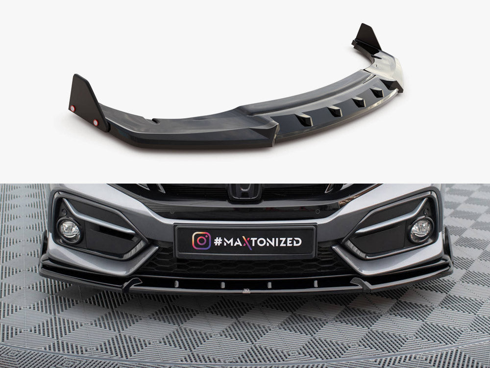 MAXTON DESIGN FRONT SPLITTER V.1 + FLAPS HONDA CIVIC SPORT MK10 — photo 1