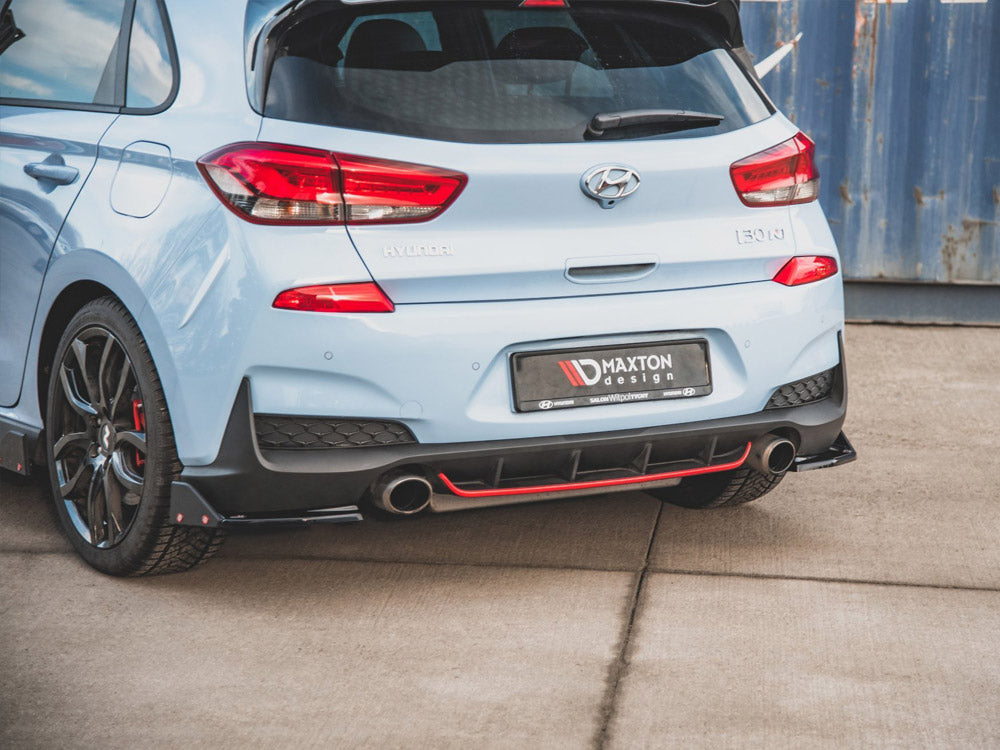 MAXTON DESIGN REAR SIDE SPLITTERS V.6 + FLAPS HYUNDAI I30 N MK3 HATCHBACK — photo 3