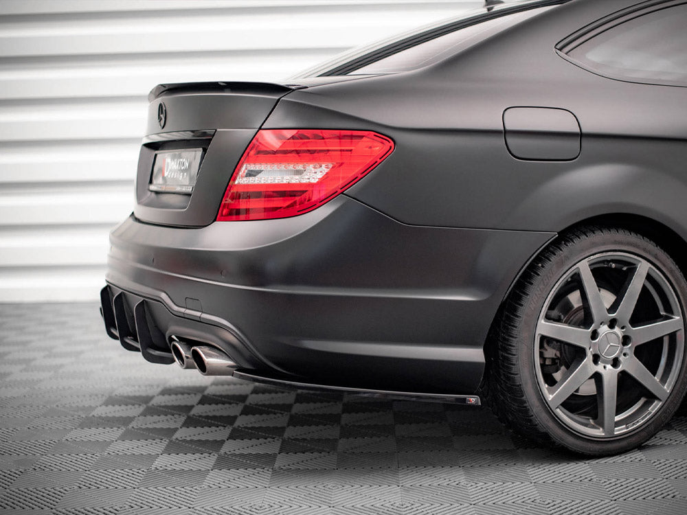 MAXTON DESIGN MERCEDES C-CLASS W204 FACELIFT AMG LINE REAR SIDE SPLITTERS — photo 3