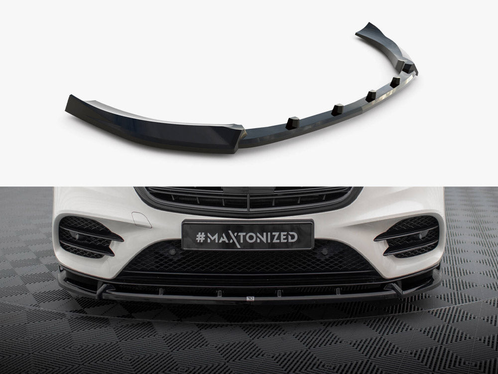 MAXTON DESIGN FRONT SPLITTER V.2 MERCEDES S-CLASS AMG LINE W222 FACELIFT — photo 1
