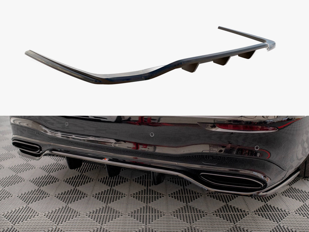 MAXTON DESIGN REAR SPLITTER WITH VERTICAL BARS MERCEDES S AMG LINE W223 — photo 1