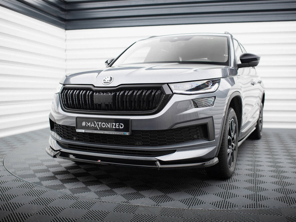 MAXTON DESIGN FRONT SPLITTER V.1 SKODA KODIAQ SPORTLINE MK1 FACELIFT — photo 2