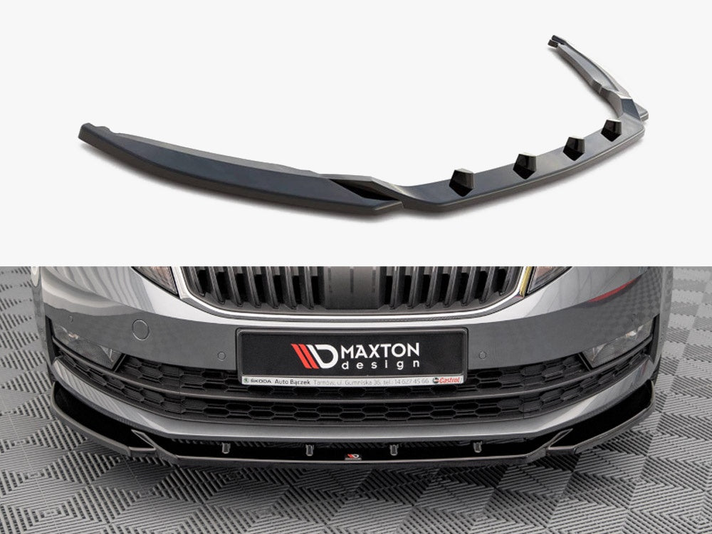 MAXTON DESIGN FRONT SPLITTER V.2 SKODA OCTAVIA MK3 FACELIFT (2016-2020) — photo 1