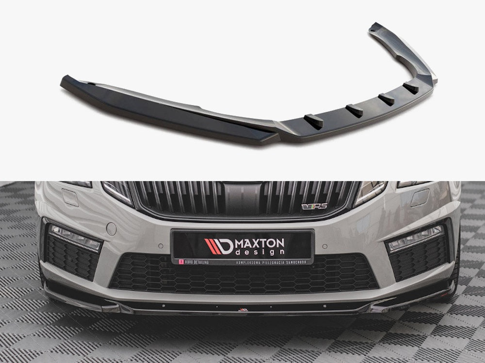 MAXTON DESIGN FRONT SPLITTER V.3 SKODA OCTAVIA RS MK3 FACELIFT — photo 1