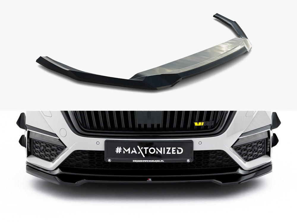 MAXTON DESIGN FRONT SPLITTER V.4 SKODA OCTAVIA RS MK4 — photo 1