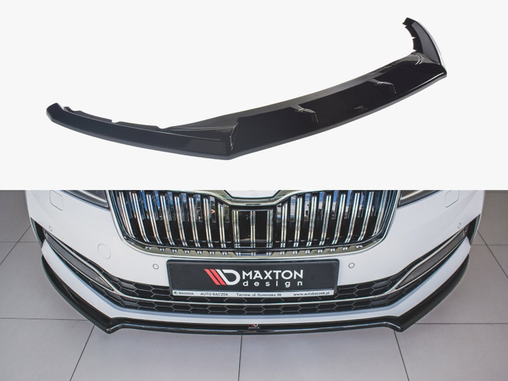 MAXTON DESIGN FRONT SPLITTER V.2 SKODA SUPERB MK3 FACELIFT — photo 1