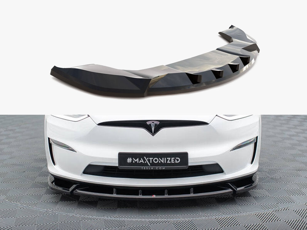 MAXTON DESIGN FRONT SPLITTER V2 TESLA MODEL X MK1 FACELIFT — photo 1
