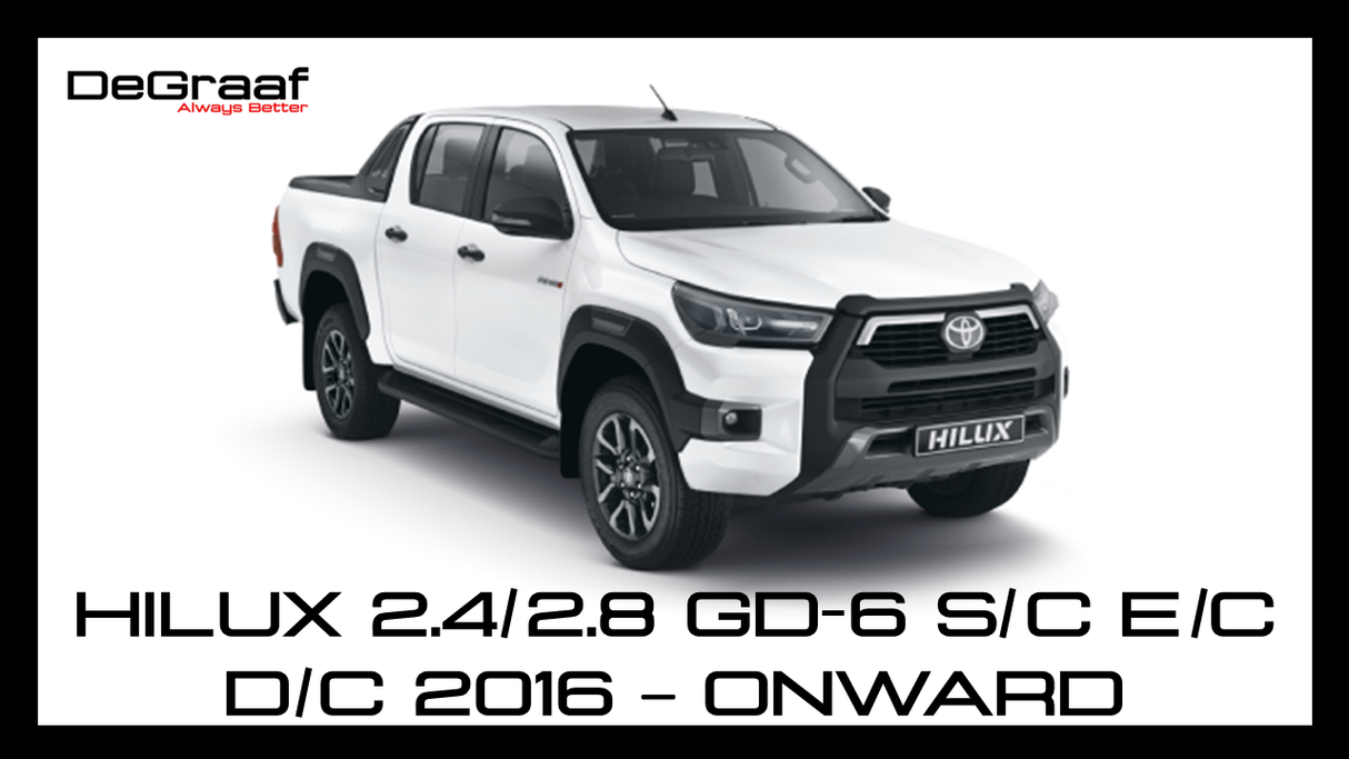 DEGRAAF HILUX GD6 2.4 / 2.8 2016 ONWARDS STRAIGHT PIPE EXHAUST