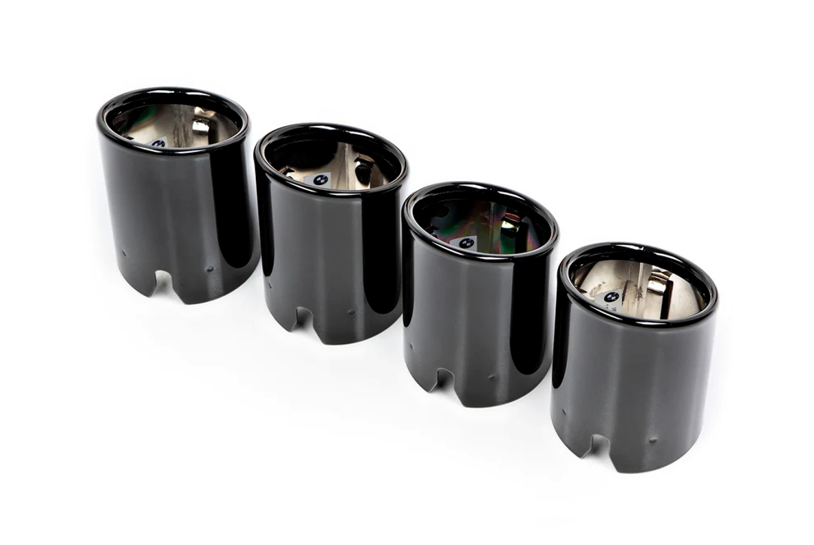 BMW F8X M3 / M4 COMPETITION PACKAGE EXHAUST TIP SET - BLACK CHROME FRONT TOP