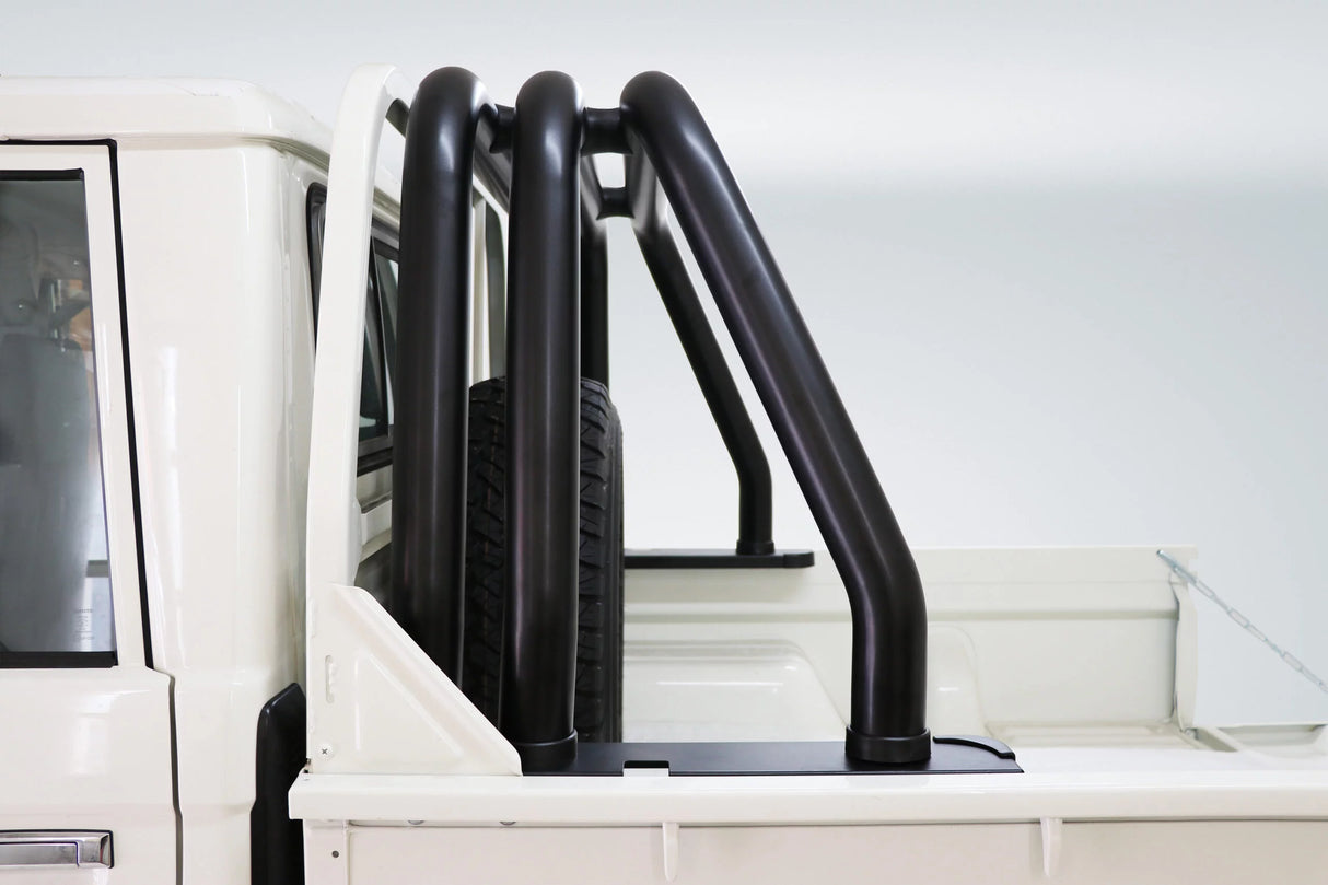 Toyota Land Cruiser 70 Series Triple Styling Bar Black