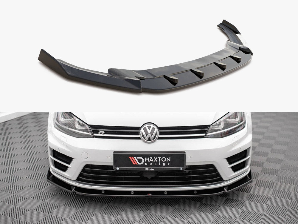 MAXTON DESIGN FRONT SPLITTER V.4 VW GOLF R / R-LINE MK7 — photo 1