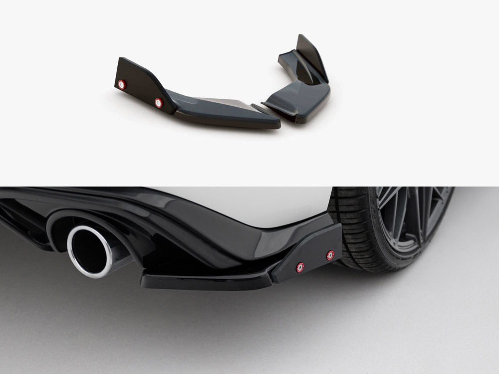 MAXTON DESIGN REAR SIDE SPLITTERS V.2 + FLAPS VOLKSWAGEN GOLF GTI / GTE MK8 — photo 1
