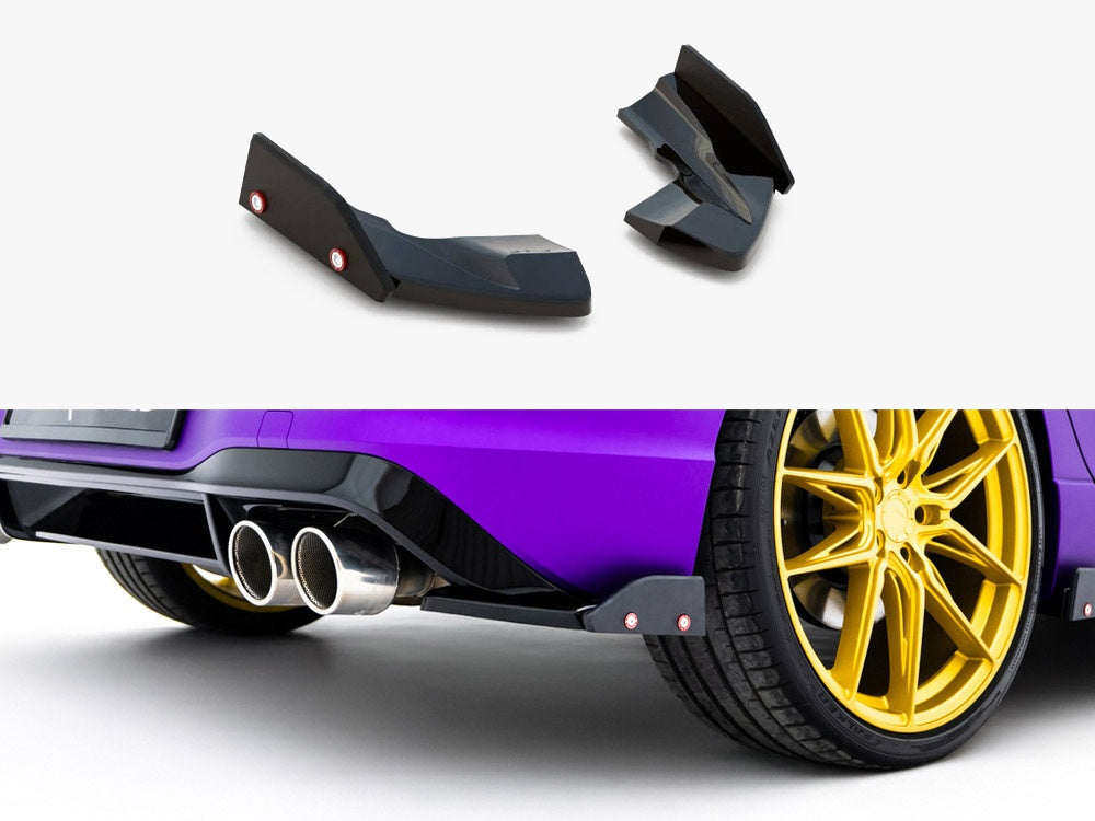MAXTON DESIGN REAR SIDE SPLITTERS V.2 + FLAPS VOLKSWAGEN GOLF R MK8 — photo 1