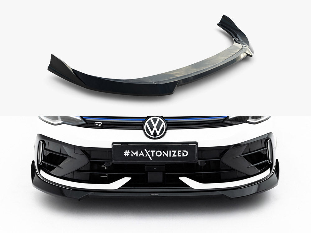MAXTON DESIGN FRONT SPLITTER V.4 VOLKSWAGEN GOLF R MK8 FACELIFT — photo 1