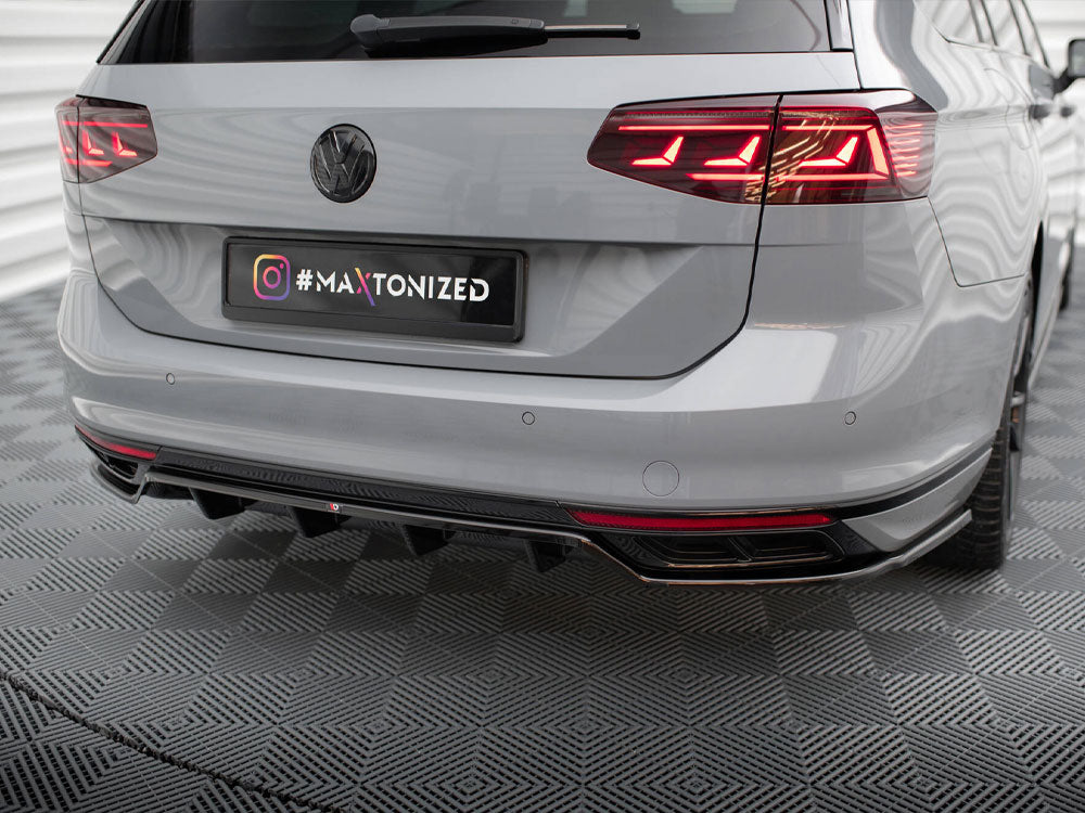 MAXTON DESIGN REAR SPLITTER VERTICAL BARS VOLKSWAGEN PASSAT R-LINE B8 FACELIFT — photo 3