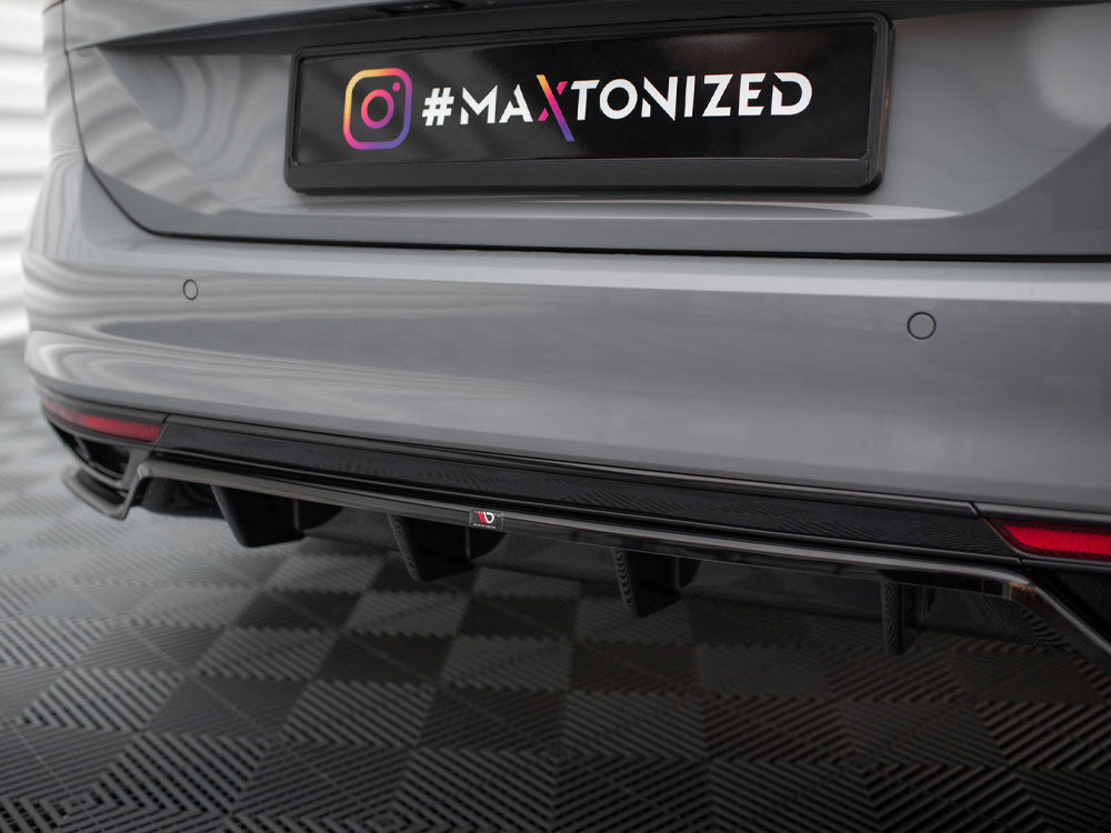 MAXTON DESIGN REAR SPLITTER VERTICAL BARS VOLKSWAGEN PASSAT R-LINE B8 FACELIFT — photo 4