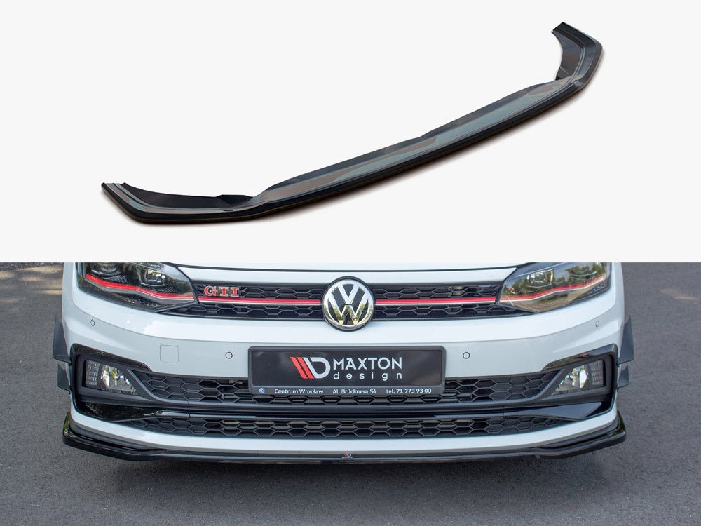 Maxton Design Volkswagen Polo GTI / R-Line Mk6 Front Splitter V.2 2017-2021 — photo 1