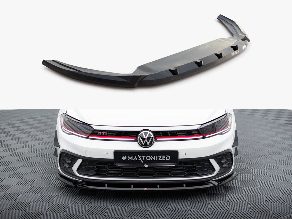 MAXTON DESIGN FRONT SPLITTER V.2 VOLKSWAGEN POLO GTI MK6 FACELIFT — photo 1