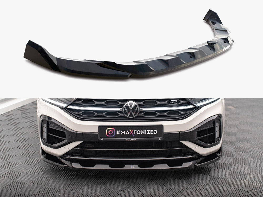 MAXTON DESIGN FRONT SPLITTER V.2 VOLKSWAGEN T-ROC R / R-LINE MK1 FACELIFT — photo 1