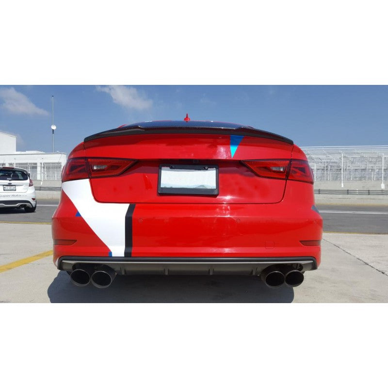 A3 8V 13-20 V2 style carbon fiber boot spoiler