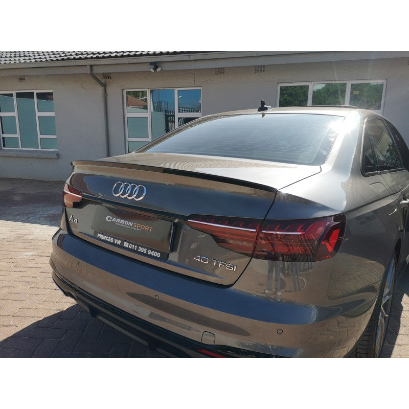 A4 B9 16-19 OEM-style gloss black boot spoiler