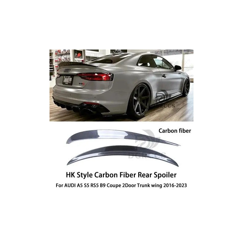 A5 B9 16+ 2D HK style carbon fiber boot spoiler