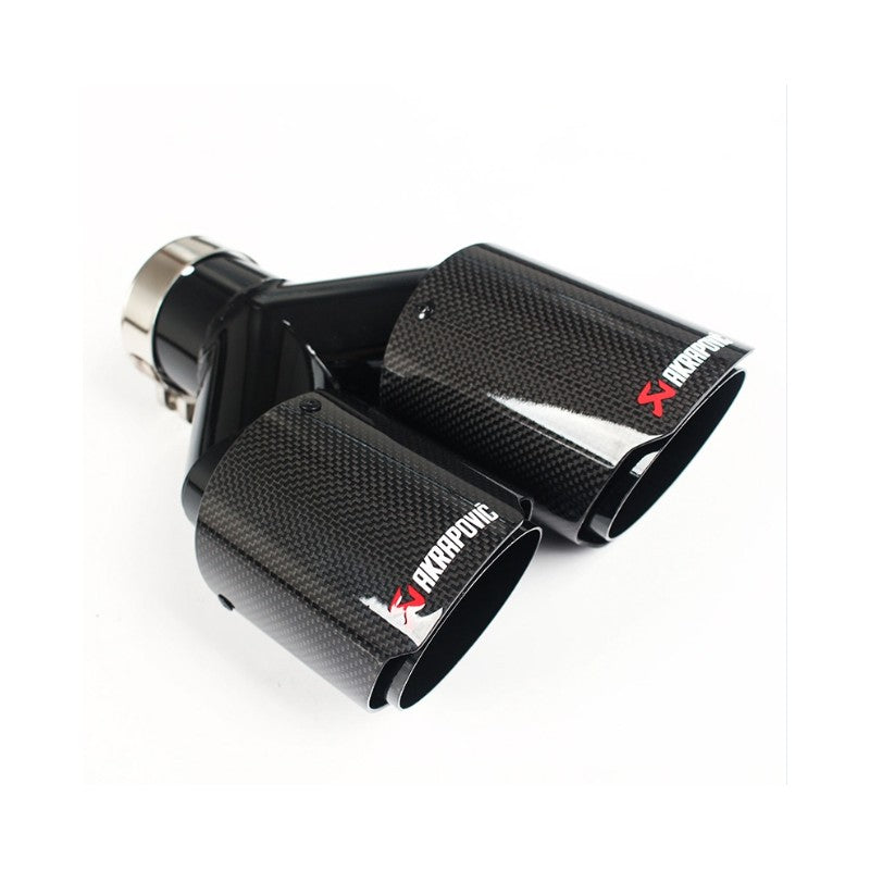 63-76mm Ak style Y carbon fiber tailpipe