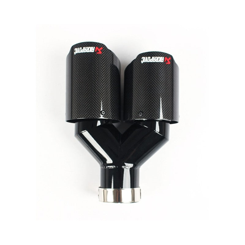 63-89mm Ak style Y carbon fiber tailpipe