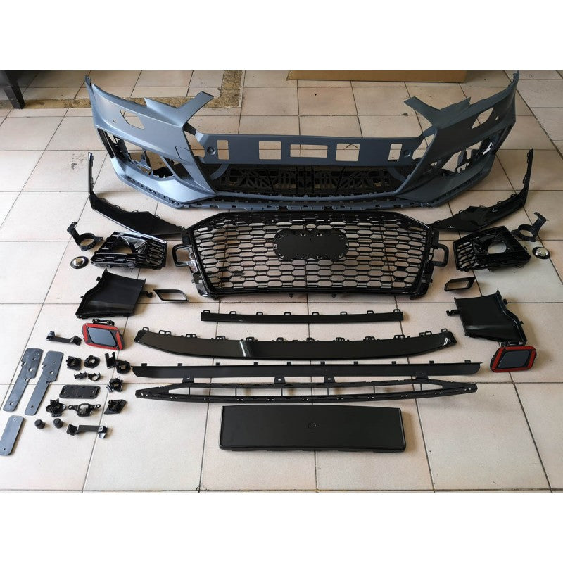 A4 B9 16-19 RS front bumper w/badgeless grille