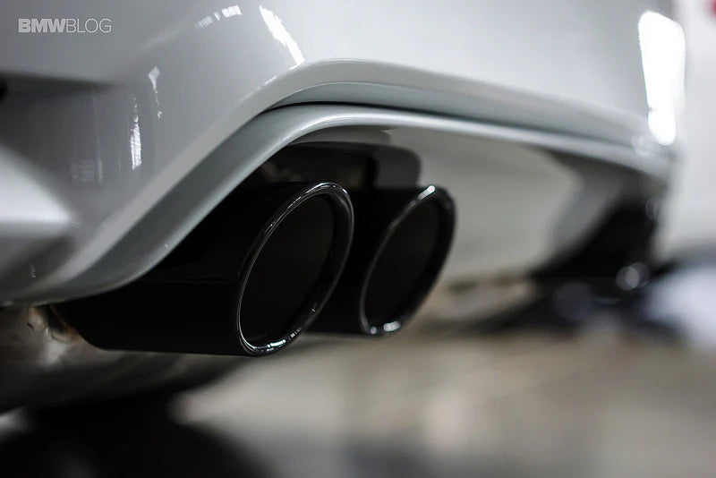 BMW F8X M3 / M4 COMPETITION PACKAGE EXHAUST TIP SET - BLACK CHROME FITTED