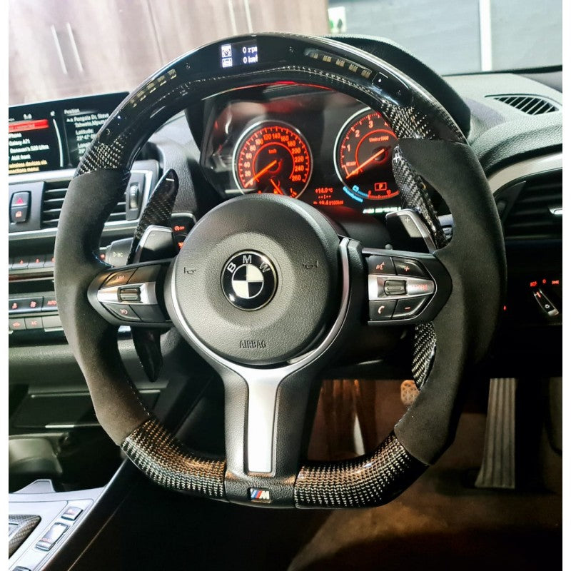 F10 F12 E70 E71 F-Series OHC carbon fiber steering wheel w/LED display