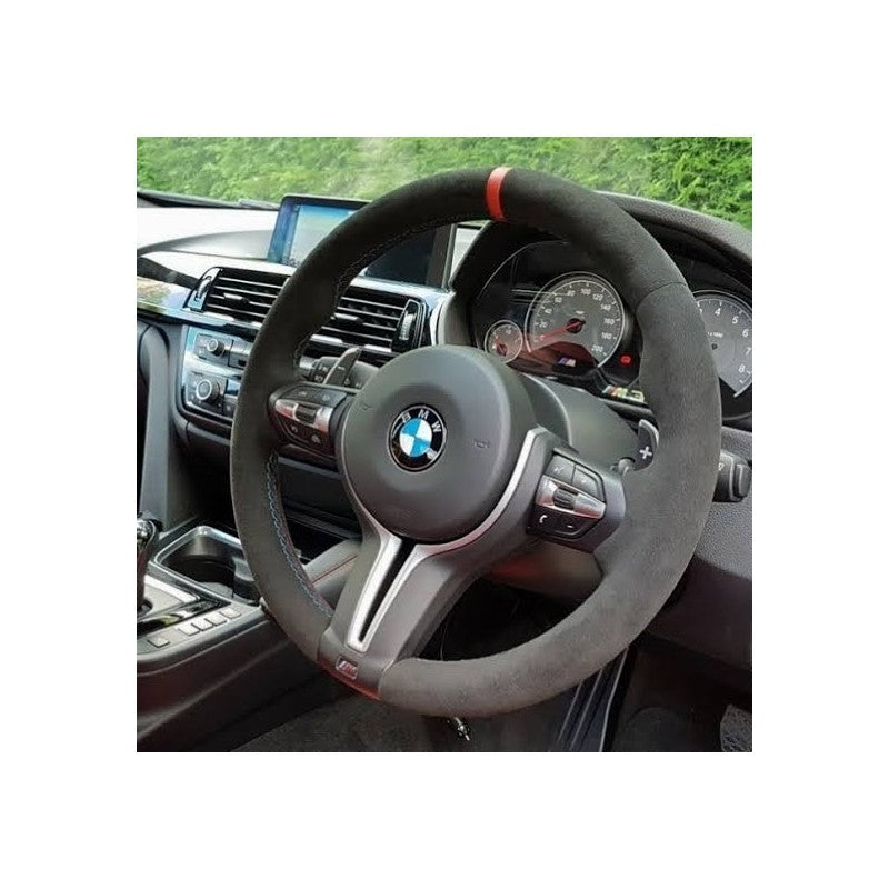F-Series Msport steering wheel suede alcantara DIY kit (Red)