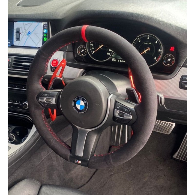 F-Series Msport steering wheel suede alcantara DIY kit (Red)