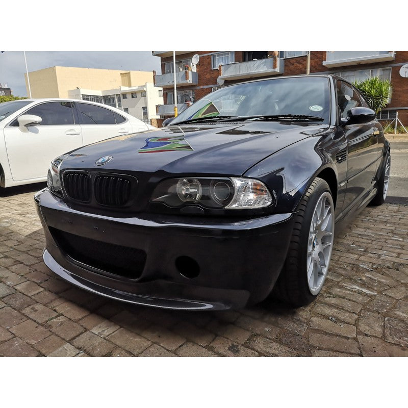 E46 M3 CSL style carbon fiber front lip for CSL bumper